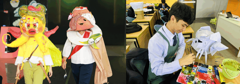 ผลงานการออกแบบหน้ากาก ระดับ ปวช.1 สาขาดิจิทัลกราฟิก 🦐ธีมงาน “The Mask Street Food 2025“🎮กิจกรรม DG Multimedia & Game show 2025 วันศุกร์ที่ 14 กุมภาพันธ์ 2568🎨วิชาความคิดสร้างสรรค์ทางศิลปะ สอนโดย อ.พิชานนท์อาพร