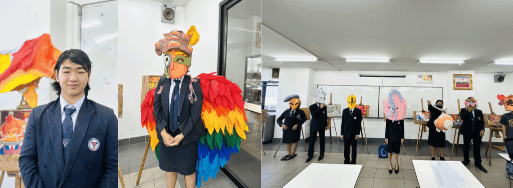 ผลงานการออกแบบหน้ากาก ระดับ ปวช.1 สาขาดิจิทัลกราฟิก 🦐ธีมงาน “The Mask Street Food 2025“🎮กิจกรรม DG Multimedia & Game show 2025 วันศุกร์ที่ 14 กุมภาพันธ์ 2568🎨วิชาความคิดสร้างสรรค์ทางศิลปะ สอนโดย อ.พิชานนท์อาพร