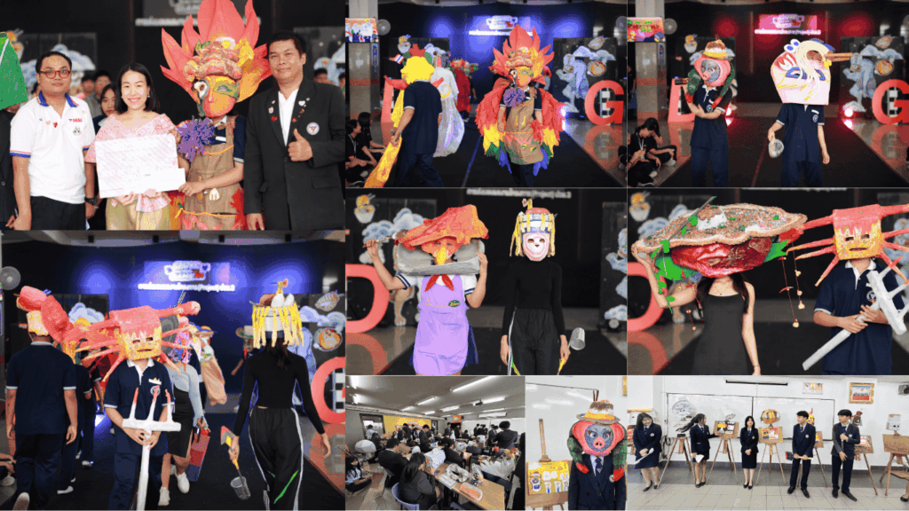 ผลงานการออกแบบหน้ากาก ระดับ ปวช.1 สาขาดิจิทัลกราฟิก 🦐ธีมงาน “The Mask Street Food 2025“🎮กิจกรรม DG Multimedia & Game show 2025 วันศุกร์ที่ 14 กุมภาพันธ์ 2568🎨วิชาความคิดสร้างสรรค์ทางศิลปะ สอนโดย อ.พิชานนท์อาพร